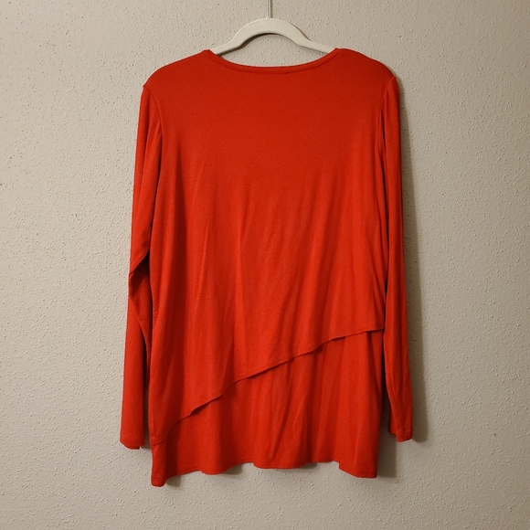 Elliot Lauren Tiered V Neck Top Size Medium - Picture 3 of 5